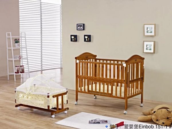 SamuelsDirect Mahogany Baby Cot Bed/ Baby Crib-151-1