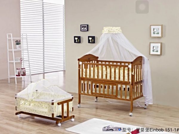 SamuelsDirect Mahogany Baby Cot Bed/ Baby Crib-151-1.1