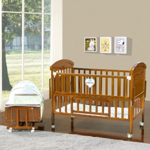 SamuelsDirect Mahogany Baby Cot Bed/ Baby Crib-181-1