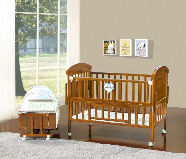 SamuelsDirect Mahogany Baby Cot Bed/ Baby Crib-181-1