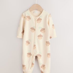 Neutral Baby Two Way Zip Fleece Lined Sleepsuit