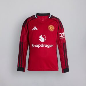 Manchester United Kids 25/26 Home Long Sleeve Jersey- ADIDAS